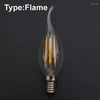 Clear C35 Tail Shape LED Filament Light Bulb For Chandelier Sconce And Candelabra E14 220v 2800k Warm White