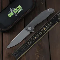 Green thorn CD F3 ns D2K110 blade titanium handle outdoor camping hunting practical folding knife EDC tool267g