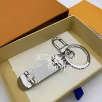 Luxury keychains designer unisex key chain real leather with stainless steel keychain good nice Jewelry gift