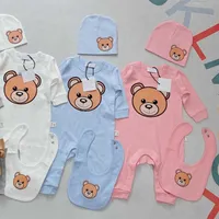 Designers children Romper Sets Newborn kids baby Boys Girls saliva towel Toddler Cotton Short Sleeve Jumpsuits Infant Onesies Romp271a