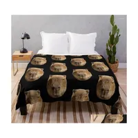Blankets Capybara Face Throw Blanket Luxury St Knitted Plaid Drop Delivery Home Garden Textiles Dhcy5