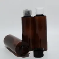 50pc 100ml 120ml 150ml perfume bottle Empty Amber Refillable Cosmetic Bottle With Plastic Flip Top Cap Capacity Container packaging