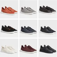 Life Walking Triple Stitch Men Sneakers Shoes Calfskin Leather Sports Runner Skatboard Lace Up Rubber Sole Outdoor Trainers EU38-46 Original Box