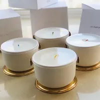 Scented Candle lle Blanche Feuilles d'Or L'Air du Jardin Dehors II Neige Designer Perfume Aromatherapy Fragrance for Wom1848
