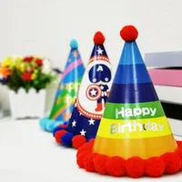 Party Hats 1pcs Different Color Products Chlid Birthday Cap Colorful First Baby Hat Battery Flashing Light Hat1