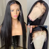 13x4x1 Virgin Hair Transparent T-Part Lace Front Wig Straight 150% Density