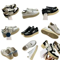 Men Low Top Retro Shoes Woman Leather EPT Sneakers Flat-Bottom Travel White shoe Stitching Brown Lace Up Couple Leathers Lining Rubber Sole with Box Size 35-45