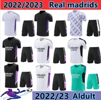 2022 2023 Soccer Tracksuits Define o conjunto de rastreamento do Real Madrids 22/23 Kit de futebol de benzema e infantil Kit Chandal Futbol Sobreviver Madrides Treinamento Suvente Jersey