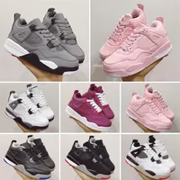 Kids Jumpman 4S Pink IV Basketball Shoes Outdoor Sports Sneaker Sail Muslin 4 OG Fire Red White Oreo Cool Grey Pure Money Bred Mot300t