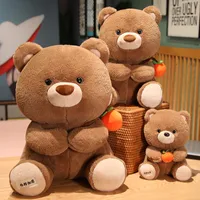 Kawaii Teddy Bear Doll Fehip Lindo Animal Plush Toys Bear Moll con Regalo de cumpleaños de dibujos animados de caqui para los amantes
