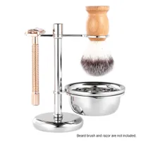 Otros elementos de depilación 2 en 1 soporte de afeitar acero inoxidable cepillo de afeitar pincel de afeitar jabón kit de afeitar masculino juego de herramientas de afeitar masculina 230207