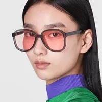 Sunglasses Women'S Big Round Fashionable Glasses Products 2023 Male Decorative Clear Cozmo Uv400 Pink Retro Style