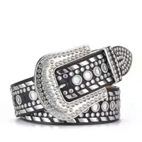 Belts Fashion Luxury Strap Diamond Belt Western Crystal Ornate Belt Cowgirl Cowboy Rhinestone Belts For Women Men G230207