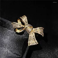 Wedding Rings Charm Crystal Full Zircon Small Stone Ring Female Cute Bowknot Finger Vintage Gold Color Engagement For Women