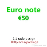 Festive Party Supplies Bar Money And Movie Prop Pretend 10 Best Euro Copy Banknote Paper 100pcs pack 50 Wuhua