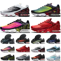 2023 Top Quality Tuned III Plus 3 Tn Running Sports Shoes Size 12 Mens Triple White Obsidian Green Aqua Crimson Red Tn3 Men Women Outdoor Trainers Sneakers B1