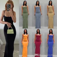 Plus Size 3xl Womens Dreses Woman Skims Suspenders Solid Color Bodycon Sexy Dress Casual Slim Sling Home Female Skirts