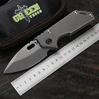 Green thorn 75AR D2 blade titanium alloy handle gasket system camping outdoor survival fruit knife practical knife EDC tool 274O