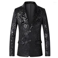 Men&#039;s Suits 2023 Spring Slim Leopard Print Suit Jackets Brand Men Blazer Fashion Long Sleeve One Button Jacket Plus Size 5XL