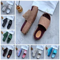 With Box Slipper Luxury Designer Sandal Lady Slides platform wedge rainbows summer slippers for Women men ladies brands dearfoam Rubber B zR