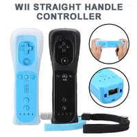 Game Controllers For Wii Remote Controle Wireless GamePad Controller Straight Handle Joystick Joypad With Silicone Cover