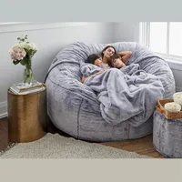 Fur Cover Machine Washable Big Size Furry Of Camp Furniture Bean Bag Chair2646