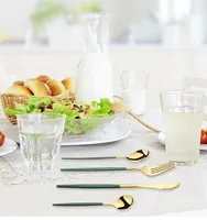 Stainless steel tableware 24piece Dinnerware Sets Kitchen tablewares knife fork  spoon tableware gift setLT227