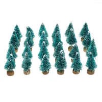 Christmas Decorations Tree Trees Mini Artificial Snow Table Decor Pinedesktop Brush Bottle Sisal Miniature Tabletop Ornaments House Winter