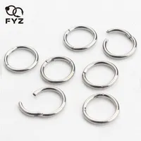 Navel Bell Button Rings 18G 16G 14G ASTM F136 Nose Rings Piercings Faux Septum Rings Hinged Clicker Segment Nipple Rings Piercing Nose Jewelry 230208