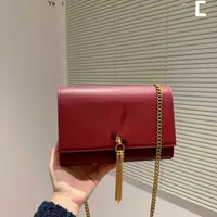 Lourent Designer Flap Chain Satchel Luxury Purse Yslbag Flip Shoulder Tassel Classic Bag Kate Handbag Siant Paris Brand Women's Trendy X5IE