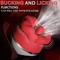 2023 Sex Toy Massager Vibrator Hot Big Mouth Licking Tongue Breast Clitoral Sucking Nipple Stimulator Rose Shape Adult Toys for Women Best quality