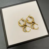 Boucles d'oreilles de créateur de diamants perlé suspension de bijoux de luxe