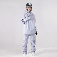 Jackets femininos Discvry calça de esqui de cor sólida calça de esqui à prova de vento quente com capuz com capuz de capuz de roupas esportivas ao ar livre à prova d'água 230209