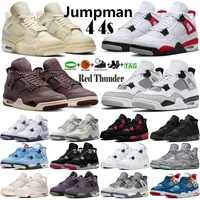 Jumpman 4s Chaussures de basket-ball pour hommes Sail Oreo University Blue Fire Red Thunder Black Cat Bred Infrared Sports Sneakers Trainers
