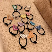 Designer Triangle Hair Band Candy Color Cute Girl Elastic Rubber Band Hair Tie