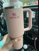 Pink Stanley Cups 2023 NEW 40oz Mug Tumbler With Handle Insulated Tumblers Lids Straw Stainless Steel Coffee Termos Cup With logo