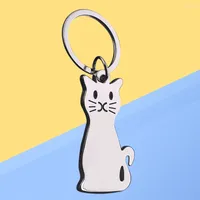 Keychains Keychain Cat Keyring Animal Pendant Charmsmetalkids Purse Car Charm Kitten Lovers Gift Women Key Jewelry Backpack Decorative