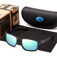 Costa Brand Designer Oversized Sunglasses Men Square Sunglasses for Men Mirror Fishing Driving Eyewear Male UV400