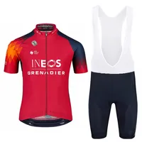 2023 Ineos-Grenadier-Radsportteam Bib Sets MTB Shirt Mountain Bike Jersey Bicycle Clothing Mens Short MAillot Schneller trockener Sommersportanzug