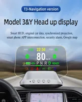 Multifunctionele 3D -stereo -display auto HUD voor Tesla Model 3 Model Y 20192021 Headup Display Battery Status Power Alarm System6068312