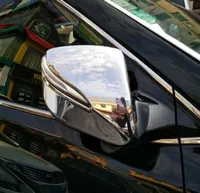 H￶gkvalitativ ABS CHROME 4PCS Bil Sidan D￶rr Mirror Decoration Cover RearView Guard Cover f￶r Hyundai SantaFeix45 201320174402798