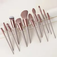Makeup Brushes 12Pcs Set Foundation Powder Make Up Brush Tools Kit Blush Highlighter Eyeshadow Eyebrow Eyes Concealer Lips