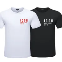 Pamuklu Erkek Tişörtleri 2023 Erkekler Yeni Moda Markası Icon Yuvarlak Boyun DSQ2 T-Shirt Dört Seasons Mektup Baskı Kısa Kol Alt DSQ Gömlek