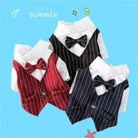 Dog Apparel Gentleman Clothes Wedding Suit Formal Shirt For Small Dogs Bowtie Tuxedo Pet Outfit Halloween Christmas Costume Cats