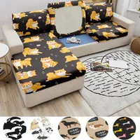 Chair Covers Cute Dog Pattern Sofa Seat Cover For Living Room Stretch Slipcover 1 2 3 4 Seater Furniture Protector