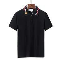 2023 designer stripe polo shirt t shirts snake polos bee floral mens High street fashion horse polo luxury T-shirt#8866