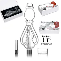 510 screw joint NC straw Smoking Hookah accessories Glass nectar collect with quartz tip titanium tip bong