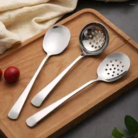 Flatware Sets Stainless Steel Coffee Tea Spoon Rice Dessert Cream Scoop Kitchen Cooking Baking Ladle Cookware Dining Table