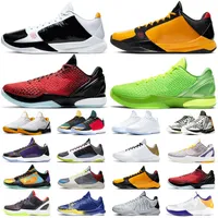 Mamba 6 Protro Grinch Basketball Shoes Men Mambacita Bruce Lee Big Stage Chaos 5 Rings Metallic Gold Mens Trainers Sports Outdoor Sneakers 39-46
