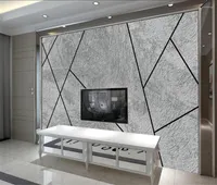 Wallpapers Xuesu Modern Simple Personality Abstract Geometric Line Bedroom Wallpaper Professional Custom 8D Waterproof Wall Cloth